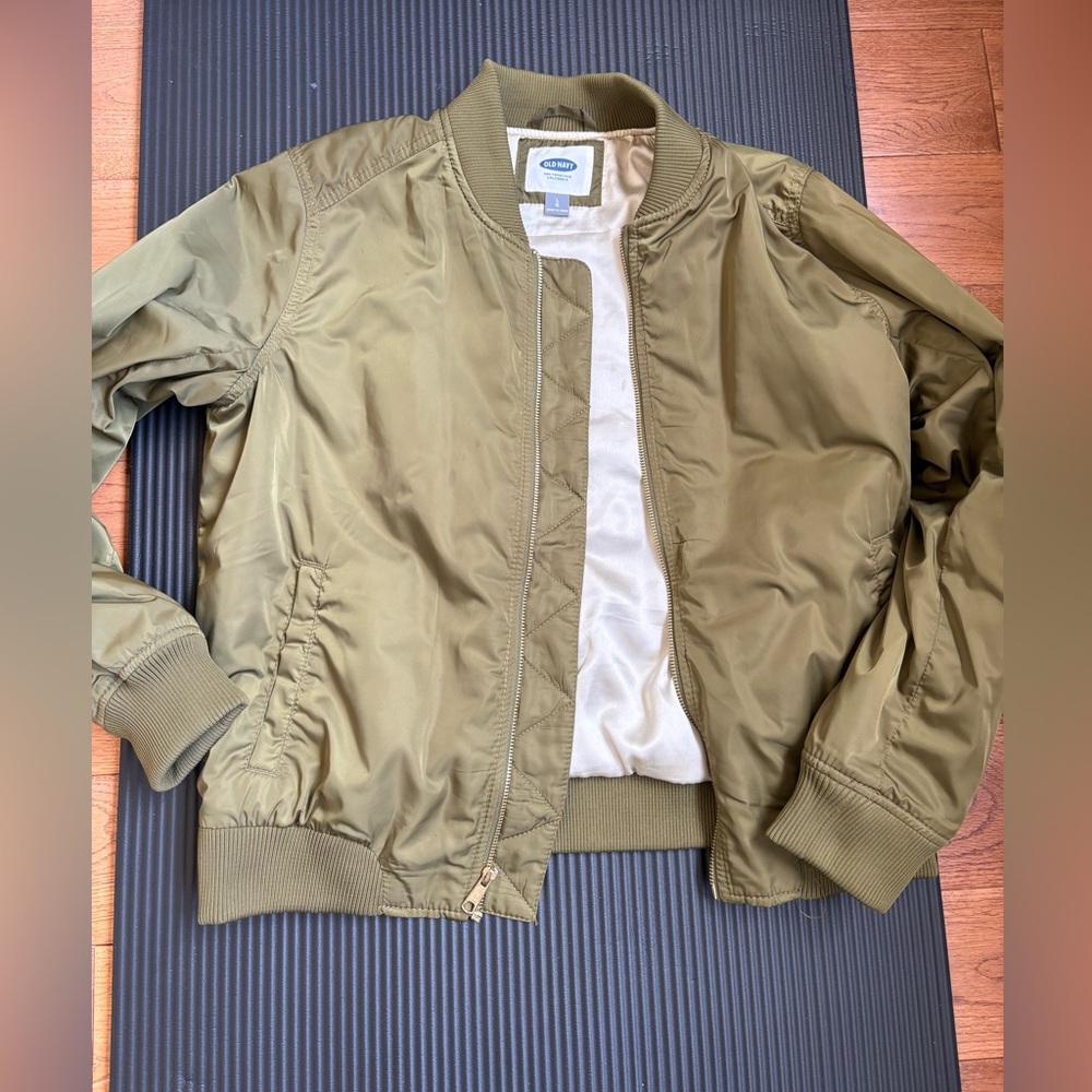 Old Navy Olive Green Bomber Jacket (Warm)